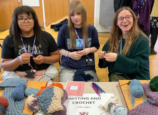 Year 7 clubs fair 11sep2025 knittingcrochet club