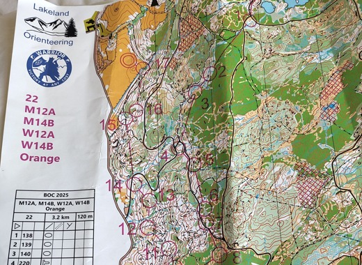 British Orienteering Championships Course Map 10May2025